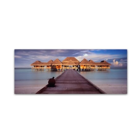 David Evans 'The Spa-Gili Lankanfushi' Canvas Art,8x24